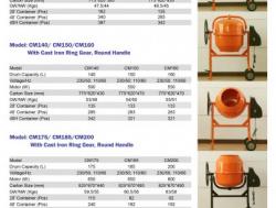 cement /concret mixer electronic product brochure